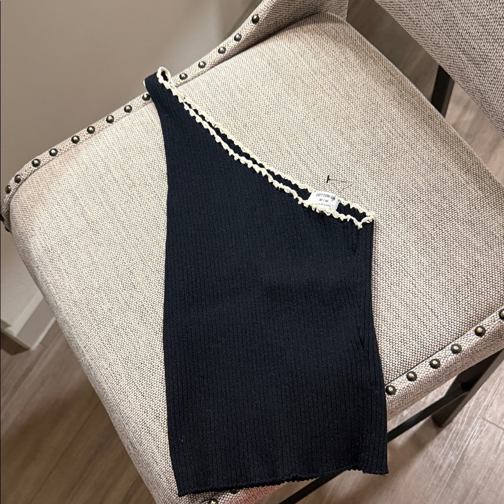 Cotton On Black One-Shoulder Tank Top